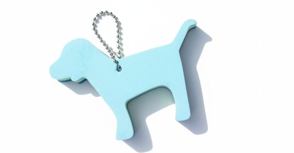 PINK Victoria's Secret Blue Belt Bag Fanny Pack Dog Charm Adjustable Strap Y2K W - Picture 3 of 3